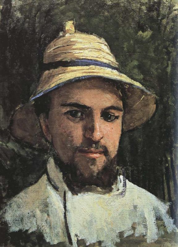 Gustave Caillebotte Self-Portrait in Colonial Helmet oil painting picture